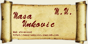 Maša Unković vizit kartica